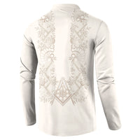 Personalised Filipino Freemasonry Button Sweatshirt Masonic Barong Tagalog Inspired Black LT14 - Polynesian Pride