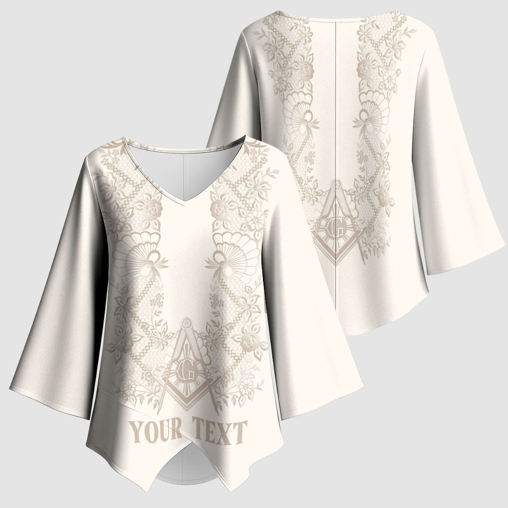 Personalised Filipino Freemasonry Kimono Sleeve Blouse Masonic Barong Tagalog Inspired Black LT14 - Polynesian Pride