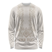 Personalised Filipino Freemasonry Long Sleeve Shirt Masonic Barong Tagalog Inspired Black LT14 Unisex Black - Polynesian Pride