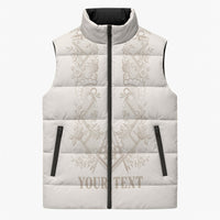 Personalised Filipino Freemasonry Sleeveless Puffer Jacket Masonic Barong Tagalog Inspired Black LT14 Unisex Black - Polynesian Pride