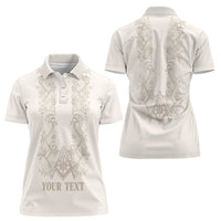 Personalised Filipino Freemasonry Women Polo Shirt Masonic Barong Tagalog Inspired Black LT14 - Polynesian Pride