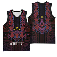 Personalised Philippines Barong Tagalog Freemasonry Basketball Jersey Filipino Masonic Polynesian Pattern LT14 - Polynesian Pride