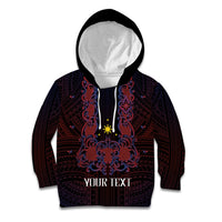 Personalised Philippines Barong Tagalog Freemasonry Kid Hoodie Filipino Masonic Polynesian Pattern LT14 Hoodie Black - Polynesian Pride