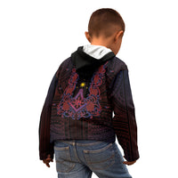 Personalised Philippines Barong Tagalog Freemasonry Kid Hoodie Filipino Masonic Polynesian Pattern LT14 - Polynesian Pride