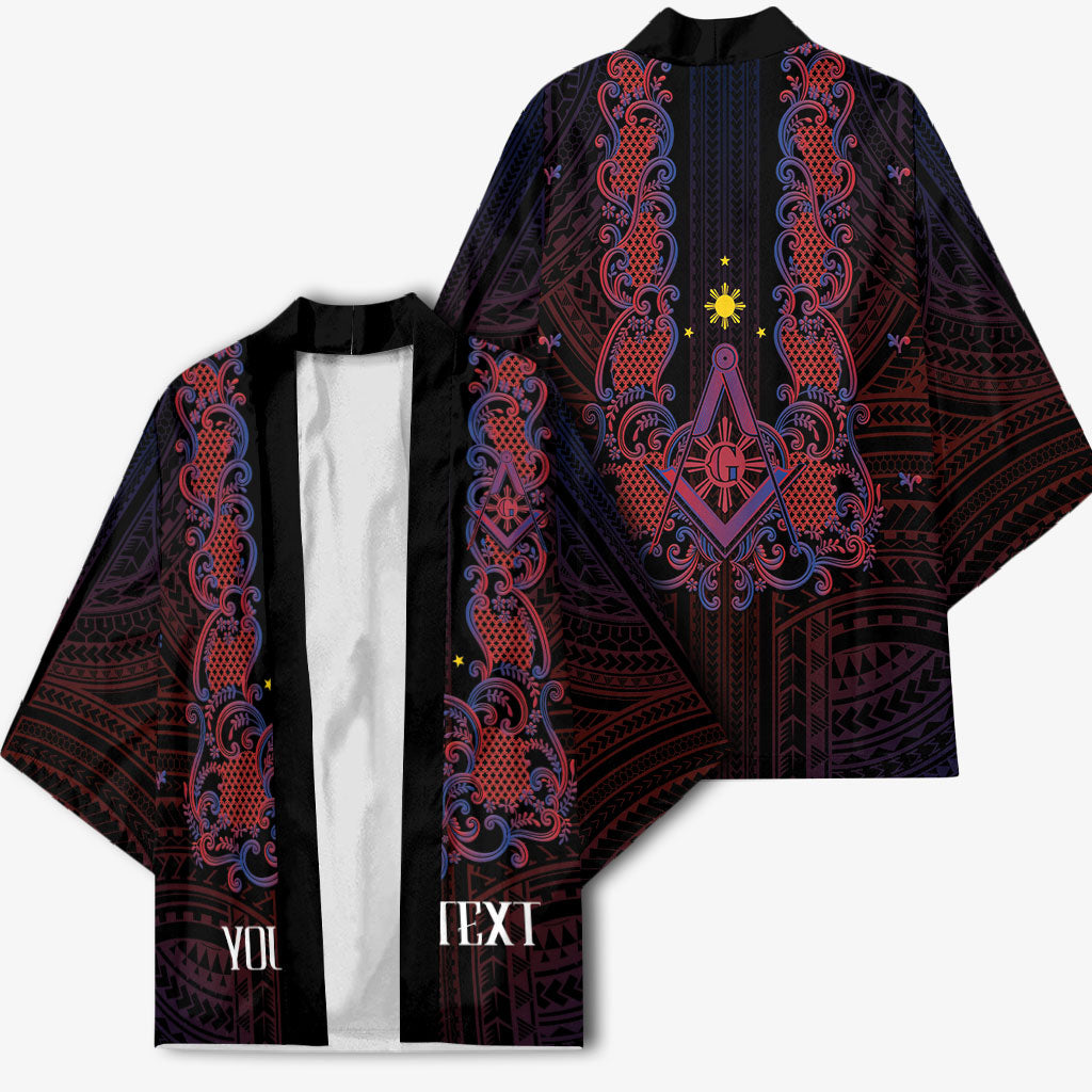 Personalised Philippines Barong Tagalog Freemasonry Kimono Filipino Masonic Polynesian Pattern LT14 - Polynesian Pride