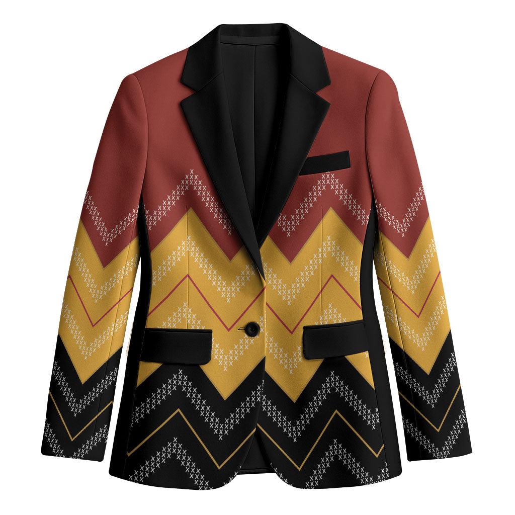 Kaokao Maori Tukutuku Inspired New Zealand Blazer LT14 Unisex Multicolor - Polynesian Pride