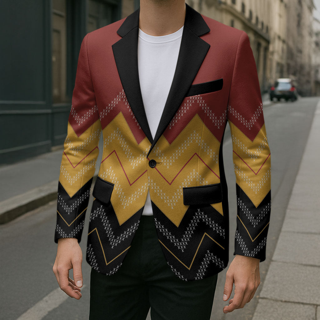 Kaokao Maori Tukutuku Inspired New Zealand Blazer LT14 - Polynesian Pride