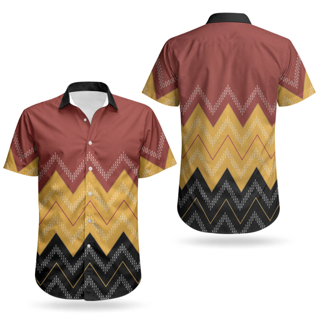 Kaokao Maori Tukutuku Inspired New Zealand Couples Matching Tank Maxi Dress and Hawaiian Shirt LT14 - Polynesian Pride