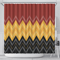 Kaokao Maori Tukutuku Inspired New Zealand Shower Curtain LT14 - Polynesian Pride