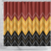 Kaokao Maori Tukutuku Inspired New Zealand Shower Curtain LT14 - Polynesian Pride