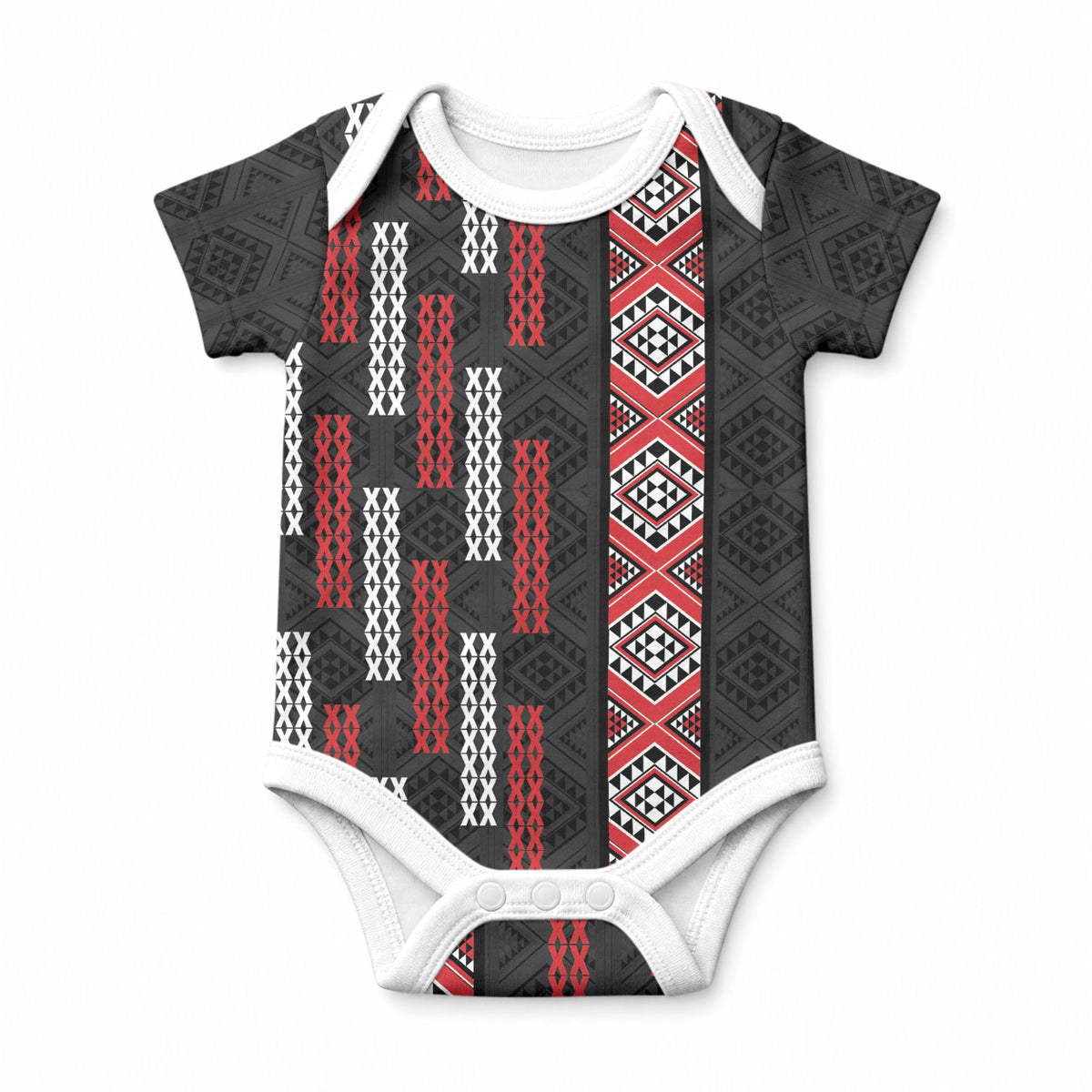 Roimata Toroa Maori Taniko Inspired New Zealand Baby Onesie