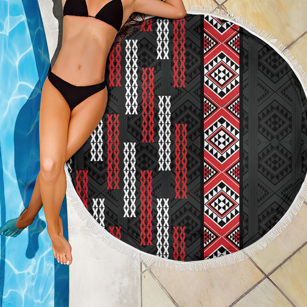 Roimata Toroa Maori Taniko Inspired New Zealand Beach Blanket
