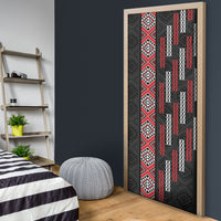 Roimata Toroa Maori Taniko Inspired New Zealand Door Cover