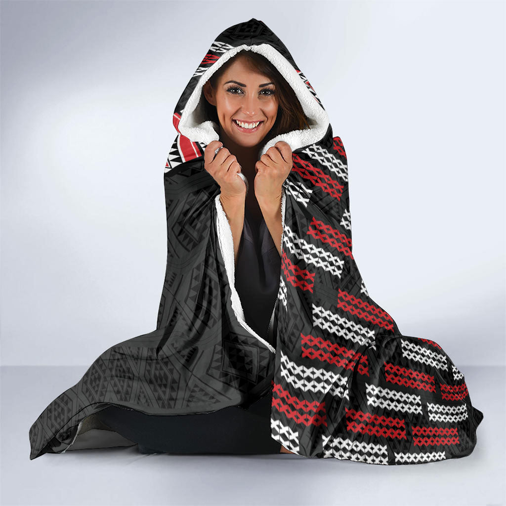 Roimata Toroa Maori Taniko Inspired New Zealand Hooded Blanket LT14 - Polynesian Pride
