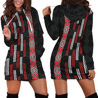 Roimata Toroa Maori Taniko Inspired New Zealand Hoodie Dress