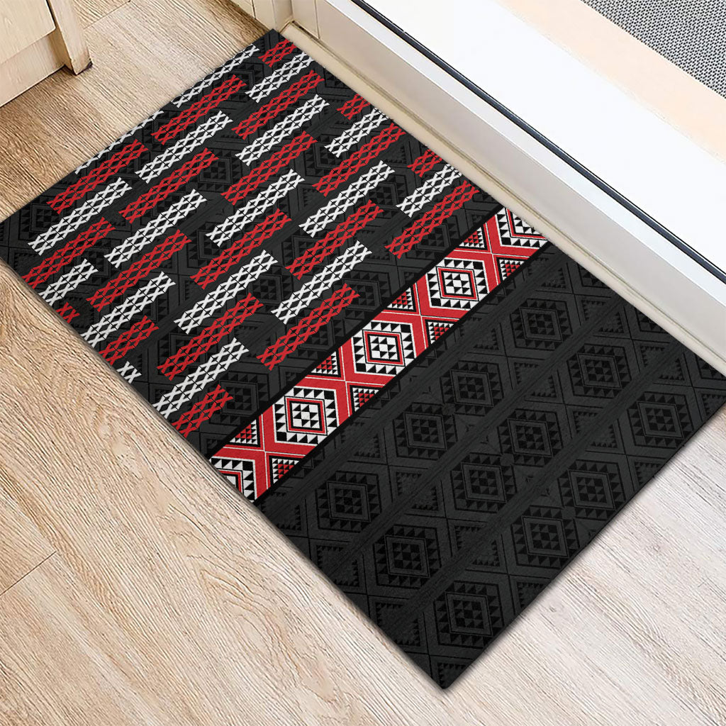 Roimata Toroa Maori Taniko Inspired New Zealand Rubber Doormat LT14 - Polynesian Pride