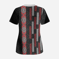 Roimata Toroa Maori Taniko Inspired New Zealand Scrub Top