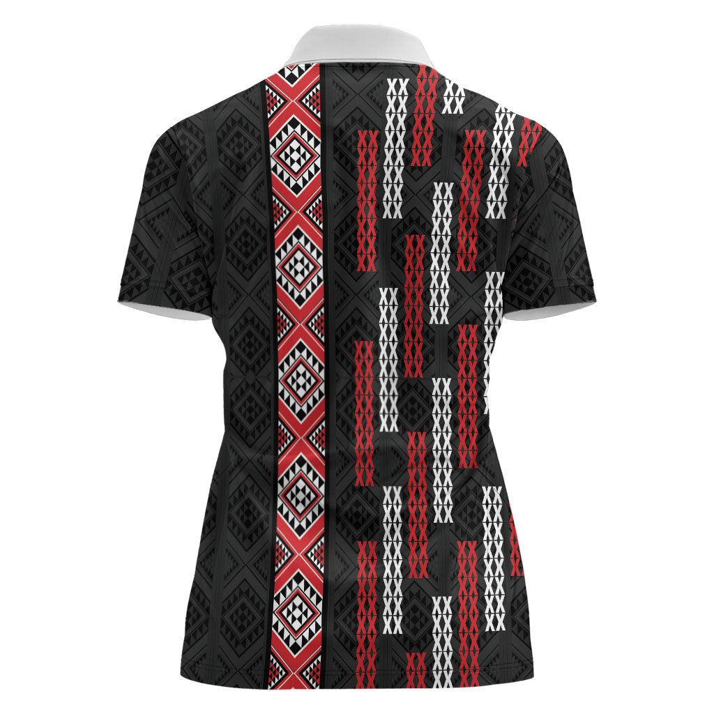 Roimata Toroa Maori Taniko Inspired New Zealand Women Polo Shirt