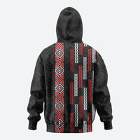 Roimata Toroa Maori Taniko Inspired New Zealand Zip Hoodie