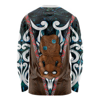 New Zealand Whakairo Long Sleeve Shirt Tiki Maori Carving Taniko Motifs