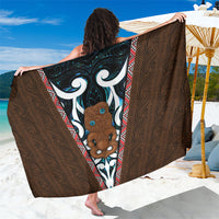 New Zealand Whakairo Sarong Tiki Maori Carving Taniko Motifs LT14 One Size 44 x 66 inches Multicolor - Polynesian Pride