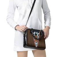 New Zealand Whakairo Shoulder Handbag Tiki Maori Carving Taniko Motifs LT14 - Polynesian Pride