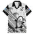 Fiji Tapa Rugby Family Matching Puletasi Dress and Hawaiian Shirt Flying Fijian 2023 World Cup With Dabbing Ball LT14 Dad's Shirt - Short Sleeve White - Polynesian Pride