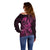 Polynesia Breast Cancer Awareness Off Shoulder Sweater No One Fights Alone Pink Ribbon With Butterfly LT14 - Polynesian Pride