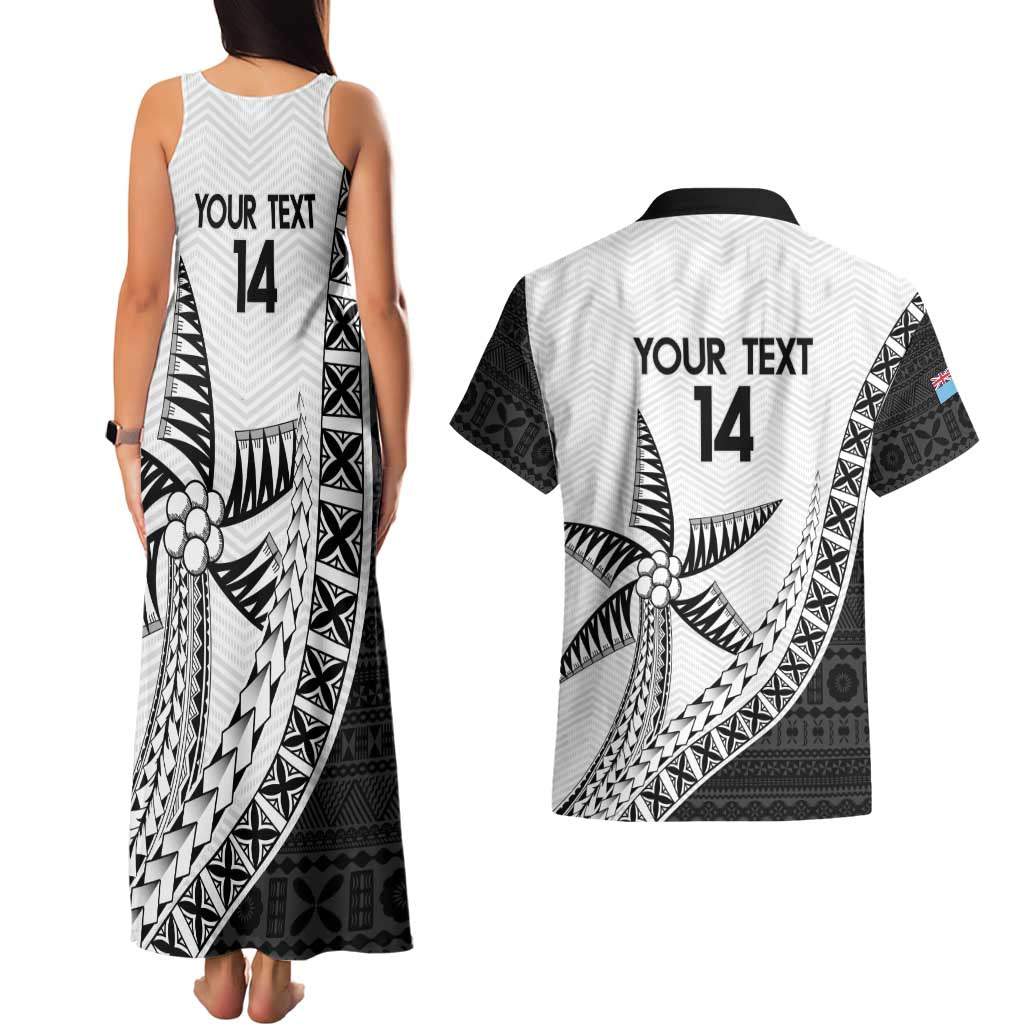 Custom Fiji Rugby Couples Matching Tank Maxi Dress and Hawaiian Shirt Go Champions Fijian Tapa Cloth LT14 - Polynesian Pride