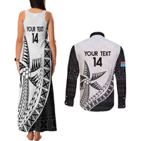 Custom Fiji Rugby Couples Matching Tank Maxi Dress and Long Sleeve Button Shirt Go Champions Fijian Tapa Cloth LT14 - Polynesian Pride