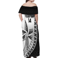 Custom Fiji Rugby Family Matching Off Shoulder Maxi Dress and Hawaiian Shirt Go Champions Fijian Tapa Cloth LT14 - Polynesian Pride