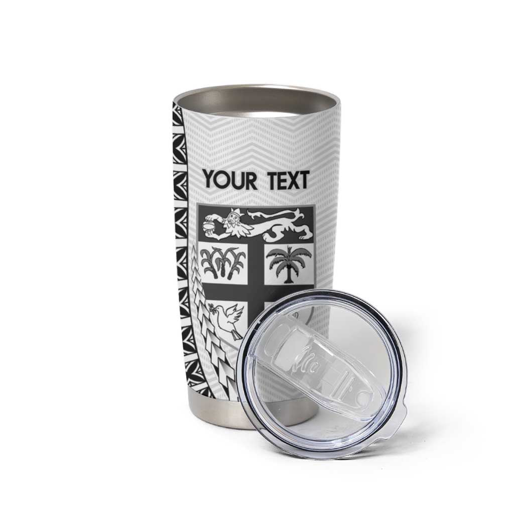 Custom Fiji Rugby Tumbler Cup Go Champions Fijian Tapa Cloth