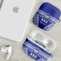Personalised Queen Salote College AirPods Case Kolisi Fefine 100th Anniversary Kupesi Blue - Polynesian Pride