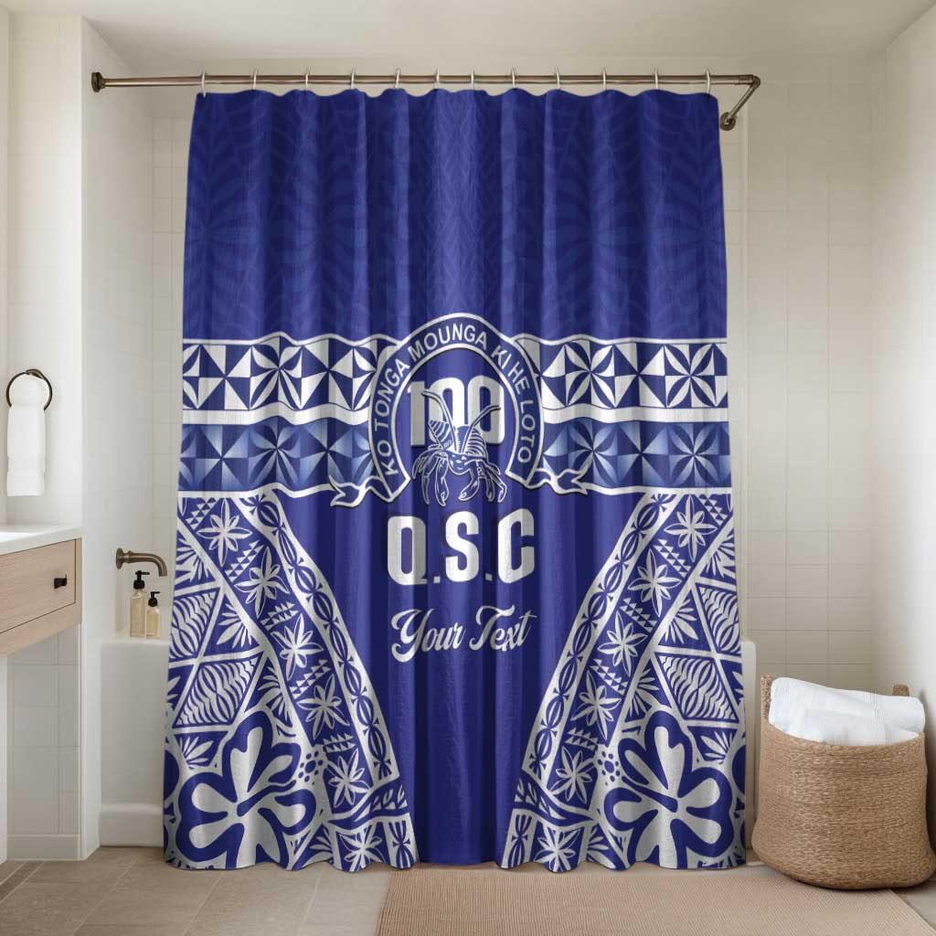 Personalised Queen Salote College Bathroom Set Kolisi Fefine 100th Anniversary Kupesi Blue - Polynesian Pride