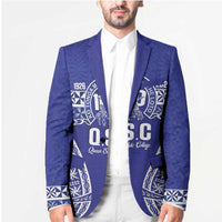 Personalised Queen Salote College Blazer Kolisi Fefine 100th Anniversary Kupesi Blue - Polynesian Pride