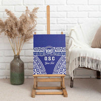 Personalised Queen Salote College Canvas Wall Art Kolisi Fefine 100th Anniversary Kupesi Blue - Polynesian Pride