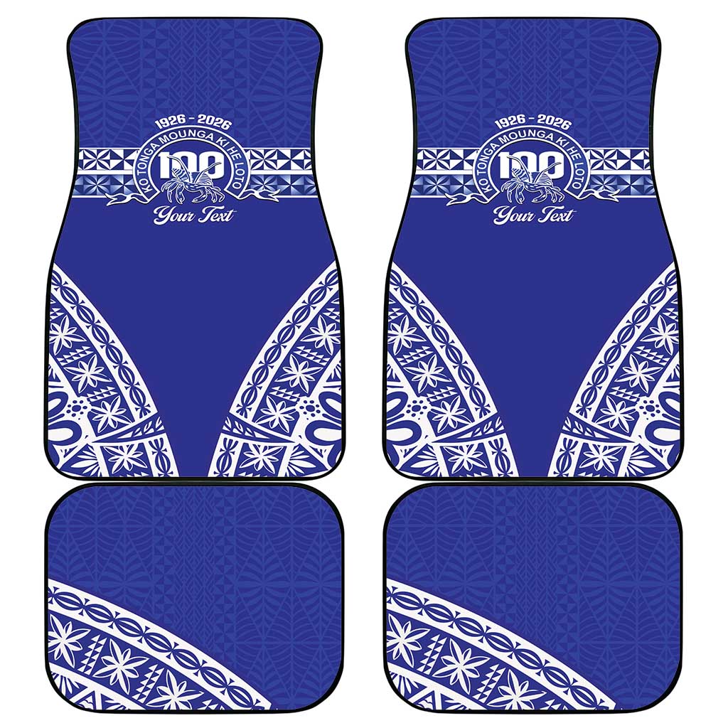 Personalised Queen Salote College Car Mats Kolisi Fefine 100th Anniversary Kupesi Blue - Polynesian Pride