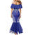 Personalised Queen Salote College Mermaid Dress Kolisi Fefine 100th Anniversary Kupesi Blue - Polynesian Pride