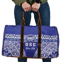 Personalised Queen Salote College Travel Bag Kolisi Fefine 100th Anniversary Kupesi Blue - Polynesian Pride