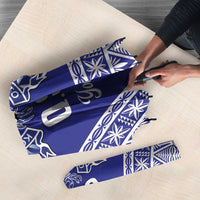 Personalised Queen Salote College Umbrella Kolisi Fefine 100th Anniversary Kupesi Blue - Polynesian Pride