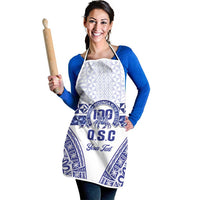 Personalised Queen Salote College Apron Kolisi Fefine 100th Anniversary Kupesi White - Polynesian Pride