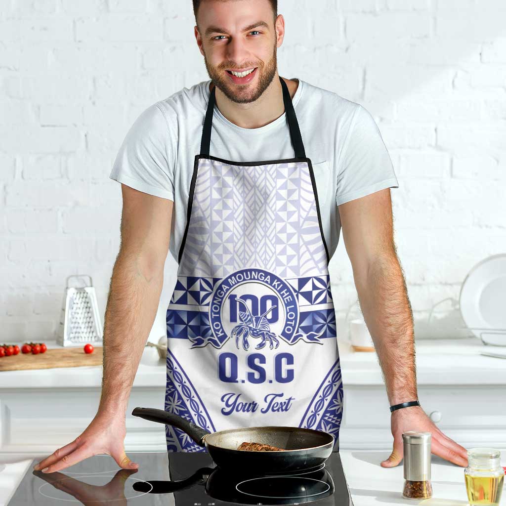 Personalised Queen Salote College Apron Kolisi Fefine 100th Anniversary Kupesi White - Polynesian Pride