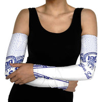Personalised Queen Salote College Arm Sleeves Kolisi Fefine 100th Anniversary Kupesi White - Polynesian Pride