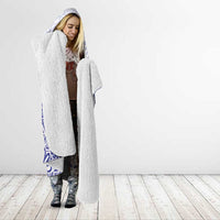 Personalised Queen Salote College Hooded Blanket Kolisi Fefine 100th Anniversary Kupesi White - Polynesian Pride