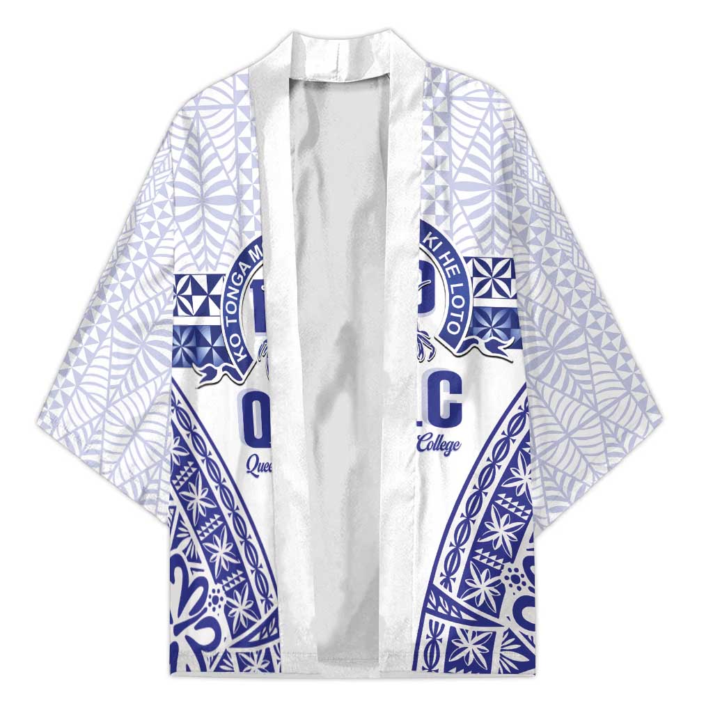 Personalised Queen Salote College Kimono Kolisi Fefine 100th Anniversary Kupesi White - Polynesian Pride