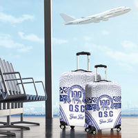 Personalised Queen Salote College Luggage Cover Kolisi Fefine 100th Anniversary Kupesi White - Polynesian Pride