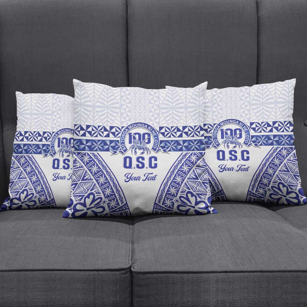 Personalised Queen Salote College Pillow Cover Kolisi Fefine 100th Anniversary Kupesi White - Polynesian Pride