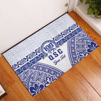 Personalised Queen Salote College Rubber Doormat Kolisi Fefine 100th Anniversary Kupesi White - Polynesian Pride