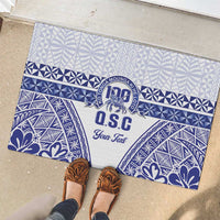 Personalised Queen Salote College Rubber Doormat Kolisi Fefine 100th Anniversary Kupesi White - Polynesian Pride