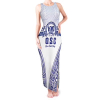 Personalised Queen Salote College Tank Maxi Dress Kolisi Fefine 100th Anniversary Kupesi White - Polynesian Pride